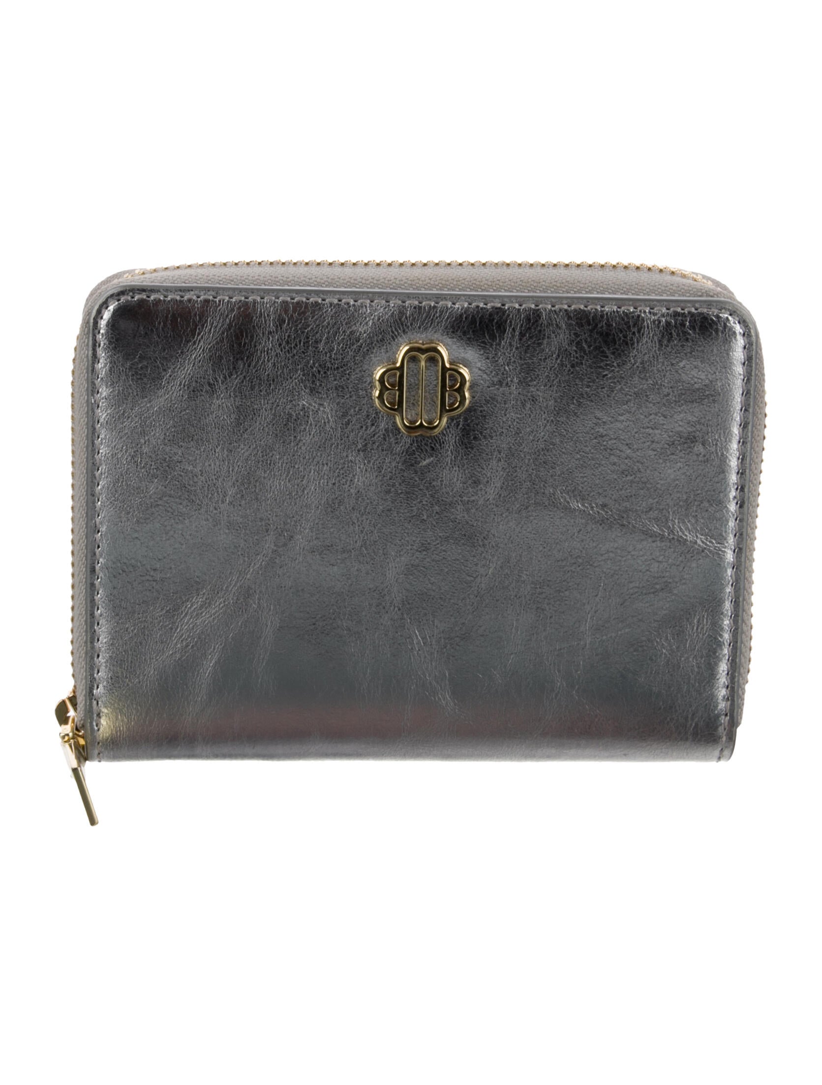 Maje Leather Compact Wallet